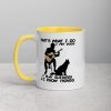 That What I Do I Pet Dogs I Play Guitars & I Know Things Mug with Color Inside