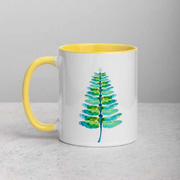 Christmas insect Lover Xmas Dragonfly Christmas Tree Mug with Color Inside