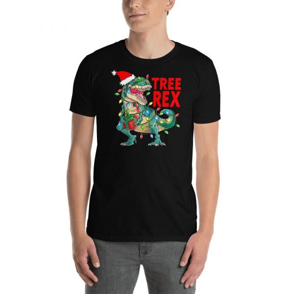 Christmas Dinosaur Tree Rex Pajamas , Tree Rex, T-Rex , Xmas Gifts Short-Sleeve Unisex T-Shirt