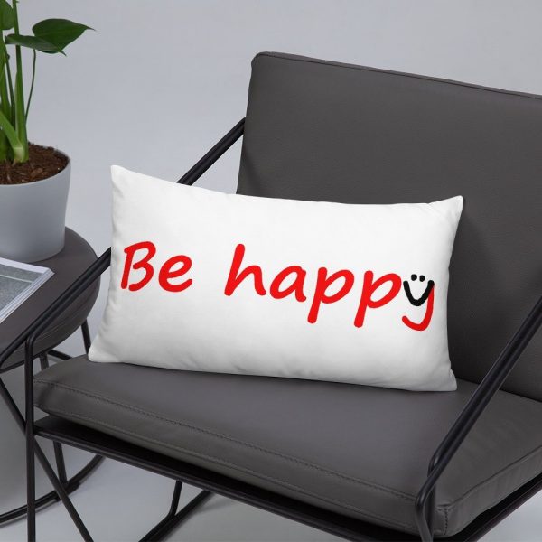 Be Happy Smiley Basic Pillow
