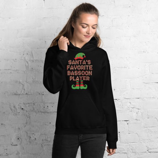 Santa's Favorite Bassoon Player Funny Christmas Gift Unisex Hoodie