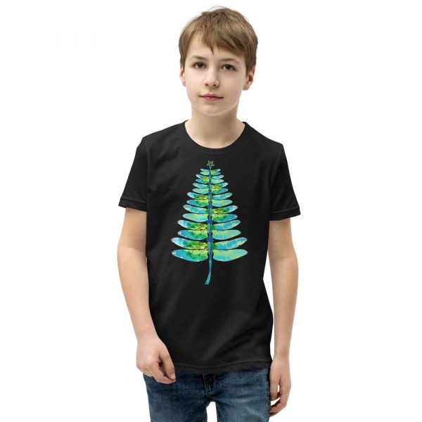 Christmas insect Lover Xmas Dragonfly Christmas Tree Youth Short Sleeve T-Shirt