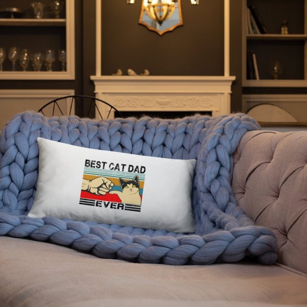 Best Cat Dad Ever  Funny Cat Daddy Father Day Gift Basic Pillow
