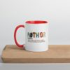 fathor dad and son,Retro Fathor  Mug with Color Inside