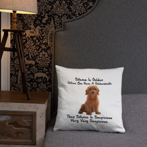 Silence Is Golden Unless You Have A Goldendoodle Funny Basic Pillow