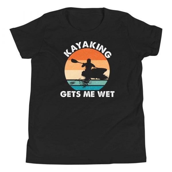 Kayaking Gets Me Wet Funny Kayak Tee Christmas,Birthday Gift Youth Short Sleeve T-Shirt