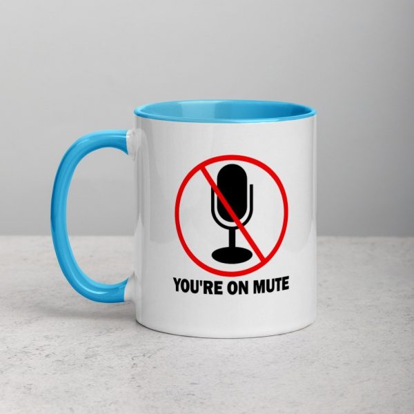 You’re on mute Mug with Color Inside