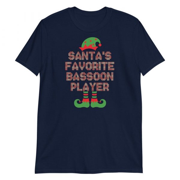 Santa's Favorite Bassoon Player Funny Christmas Gift Short-Sleeve Unisex T-Shirt