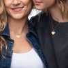 Customized Engraved Silver Heart Necklace Necklace Customized Name Engraved Silver Heart Necklace
