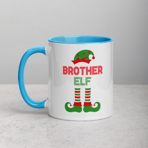 Christmas Brother Elf Mug with Color Inside