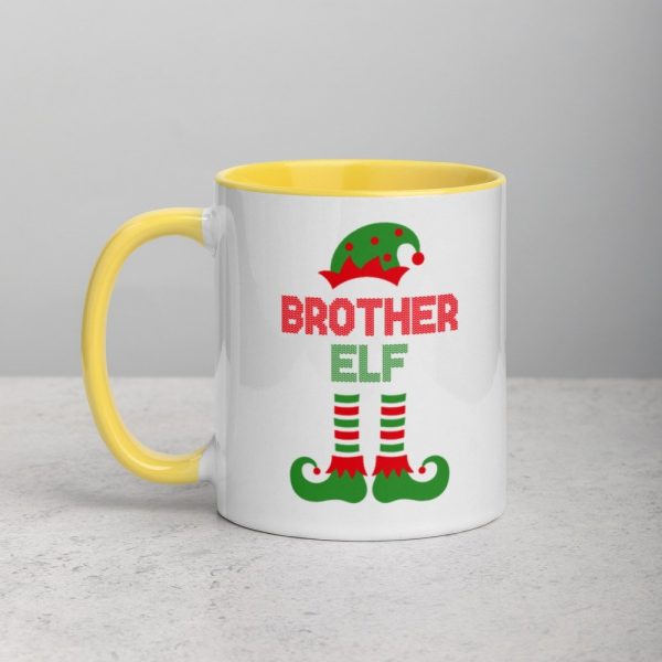 Christmas Brother Elf Mug with Color Inside