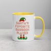 Santa's Favorite Bassoon Player Funny Christmas Gift Mug with Color Inside