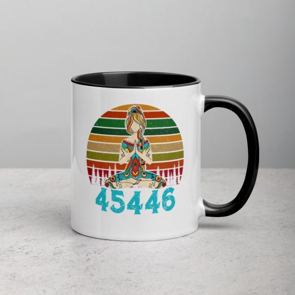 45446 Beige AF 45% against 45 Yoga Namaste Mug with Color Inside