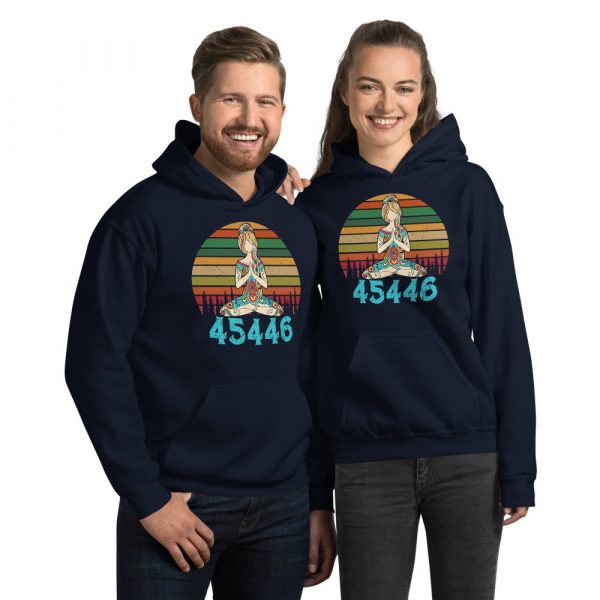 45446 Beige AF 45% against 45 Yoga Namaste Unisex Hoodie