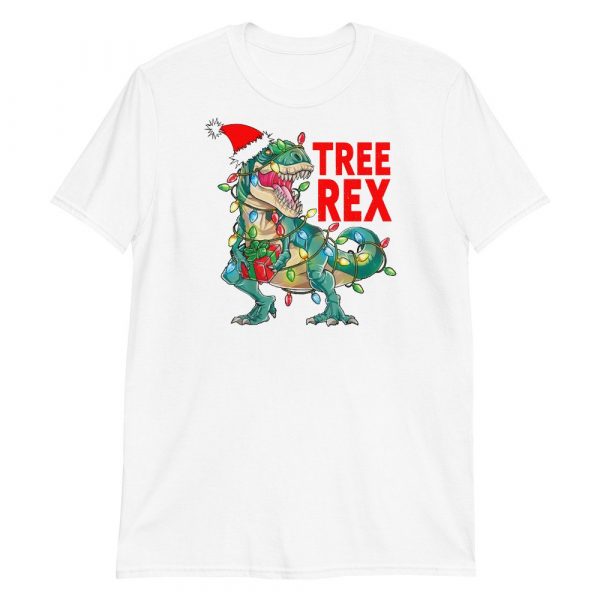 Christmas Dinosaur Tree Rex Pajamas , Tree Rex, T-Rex , Xmas Gifts Short-Sleeve Unisex T-Shirt