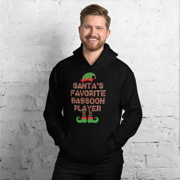 Santa's Favorite Bassoon Player Funny Christmas Gift Unisex Hoodie