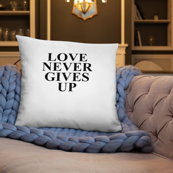 Love Never Gives Up Basic Pillow