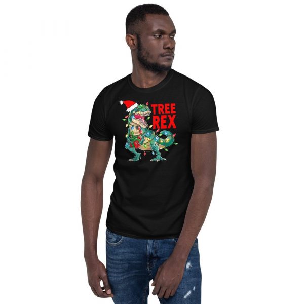 Christmas Dinosaur Tree Rex Pajamas , Tree Rex, T-Rex , Xmas Gifts Short-Sleeve Unisex T-Shirt