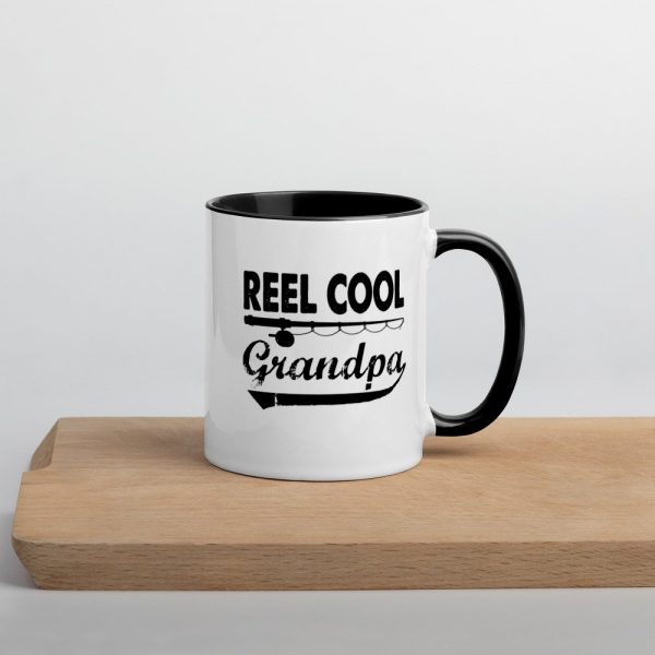 Fishing Reel Cool Grandpa T-Shirt Father's Day Gifts Father Love Fishing Granpa's Birthday Gift Ideas Mug with Color Inside