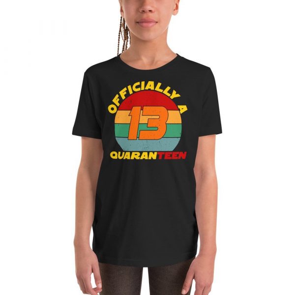 Officially quaranteen 13th birthday Vintage Birthdat Gift Youth Short Sleeve T-Shirt