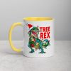 Christmas Dinosaur Tree Rex Pajamas , Tree Rex, T-Rex , Xmas Gifts Mug with Color Inside