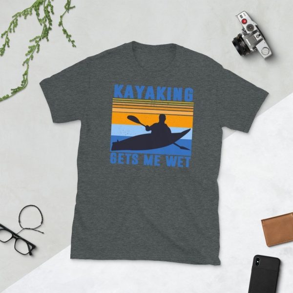 Kayaking Gets Me Wet Funny Kayak Tee Christmas,Birthday Gift Short-Sleeve Unisex T-Shirt