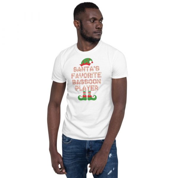 Santa's Favorite Bassoon Player Funny Christmas Gift Short-Sleeve Unisex T-Shirt