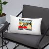 Best Cat Dad Ever  Funny Cat Daddy Father Day Gift Basic Pillow
