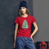 Christmas insect Lover Xmas Dragonfly Christmas Tree Women's short sleeve t-shirt