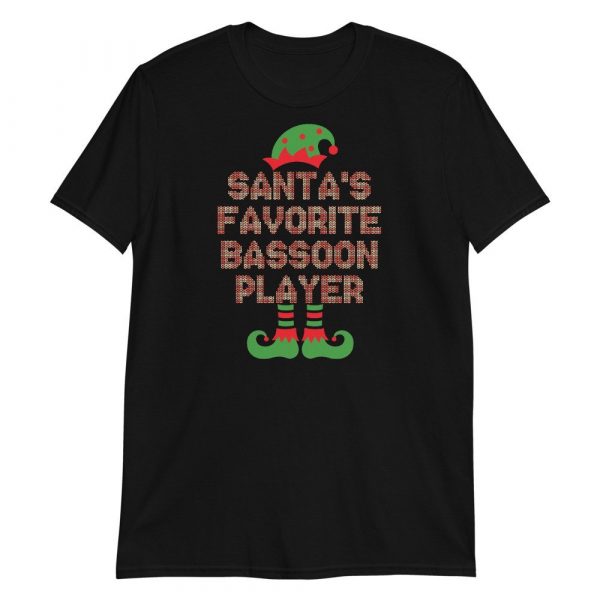 Santa's Favorite Bassoon Player Funny Christmas Gift Short-Sleeve Unisex T-Shirt