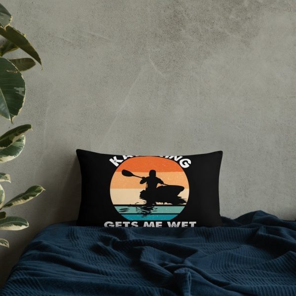 Kayaking Gets Me Wet Funny Kayak Tee Christmas,Birthday Gift Basic Pillow