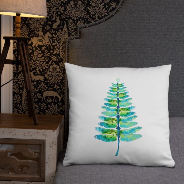 Christmas insect Lover Xmas Dragonfly Christmas Tree Basic Pillow