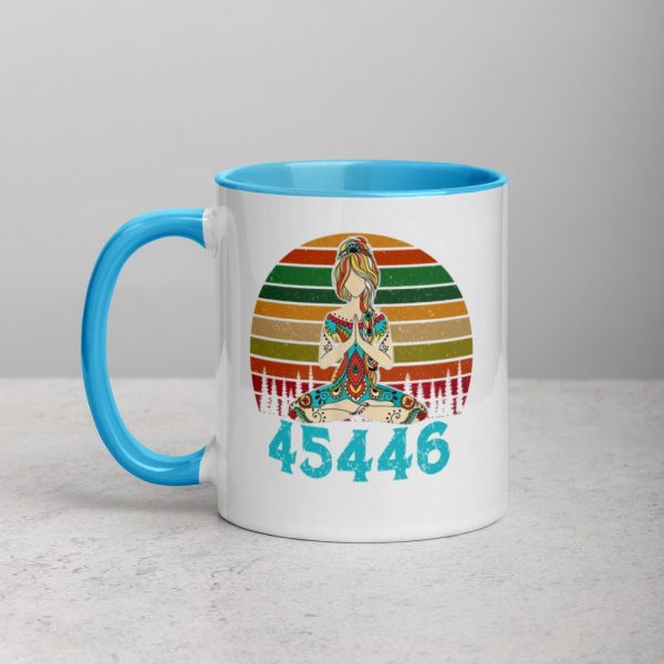 45446 Beige AF 45% against 45 Yoga Namaste Mug with Color Inside