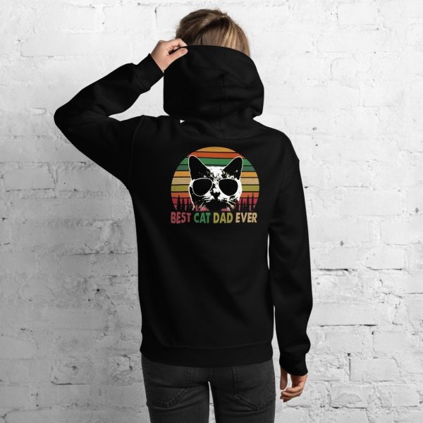 Best Cat Dad Ever Vintage Retro Cat Father's day Unisex Hoodie