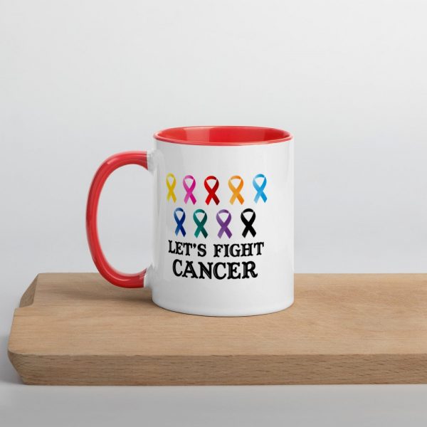 Lets fight cancer Mug with Color Inside