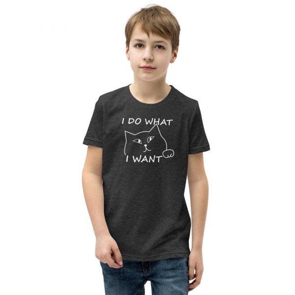 I do what I want with my cat Youth Short Sleeve T-Shirt