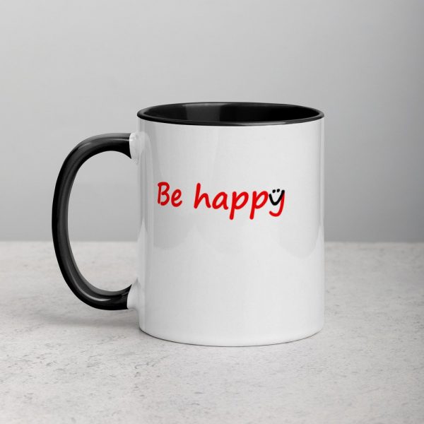 Be Happy Smiley Mug with Color Inside