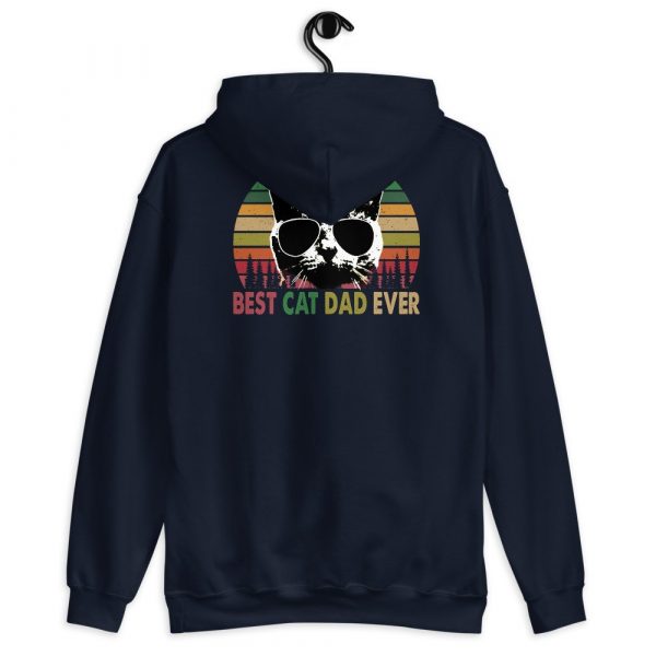 Best Cat Dad Ever Vintage Retro Cat Father's day Unisex Hoodie