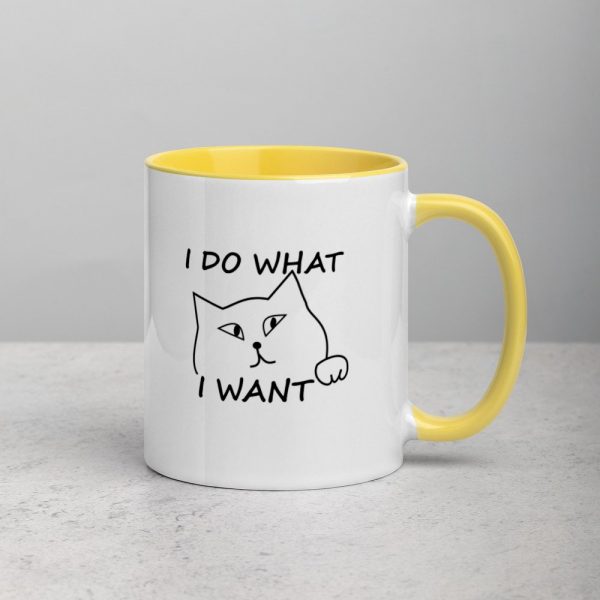 I do what I want with my cat Mug with Color Inside