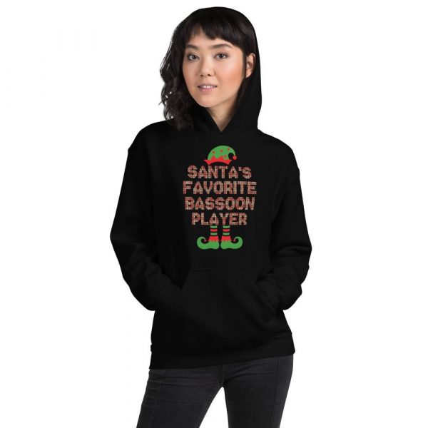 Santa's Favorite Bassoon Player Funny Christmas Gift Unisex Hoodie