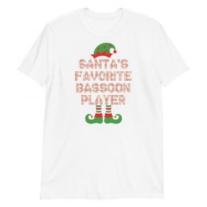 Santa's Favorite Bassoon Player Funny Christmas Gift Short-Sleeve Unisex T-Shirt