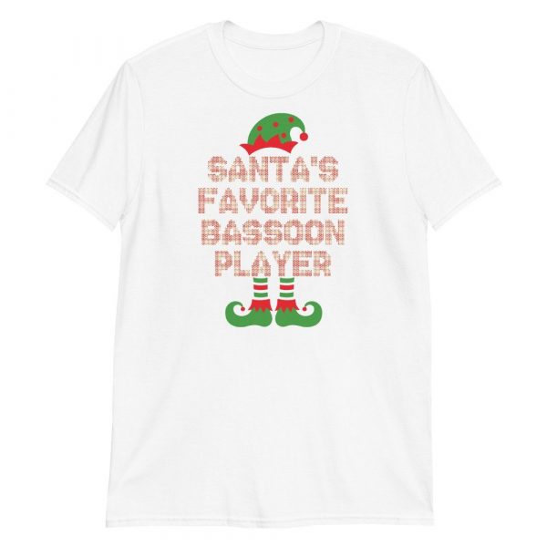 Santa's Favorite Bassoon Player Funny Christmas Gift Short-Sleeve Unisex T-Shirt