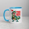 Christmas Dinosaur Tree Rex Pajamas , Tree Rex, T-Rex , Xmas Gifts Mug with Color Inside