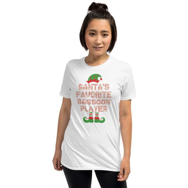 Santa's Favorite Bassoon Player Funny Christmas Gift Short-Sleeve Unisex T-Shirt