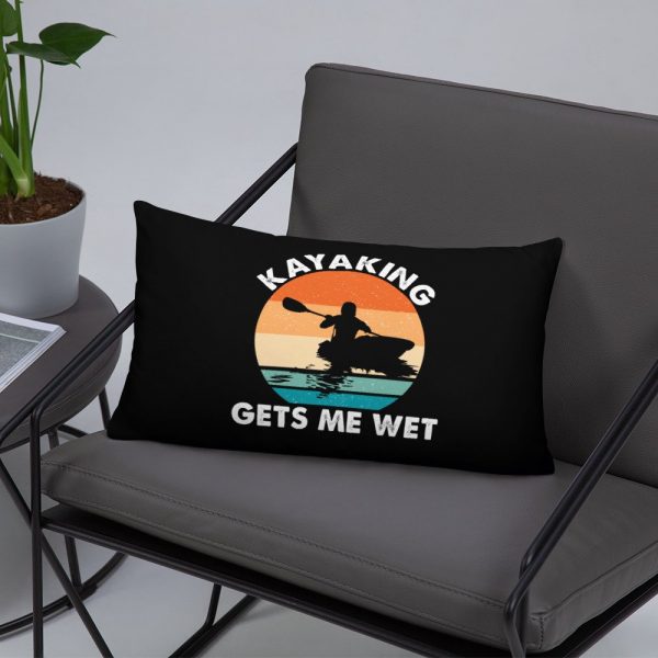 Kayaking Gets Me Wet Funny Kayak Tee Christmas,Birthday Gift Basic Pillow