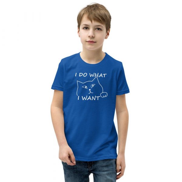 I do what I want with my cat Youth Short Sleeve T-Shirt