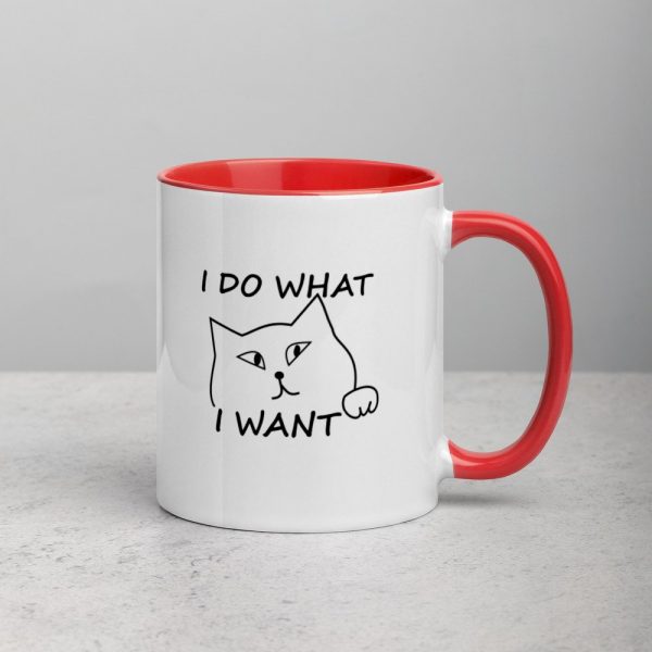 I do what I want with my cat Mug with Color Inside