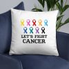 Lets fight cancer Basic Pillow