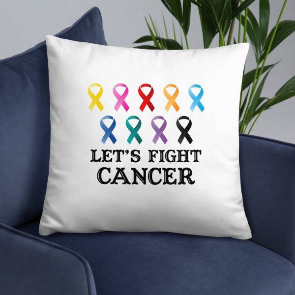 Lets fight cancer Basic Pillow