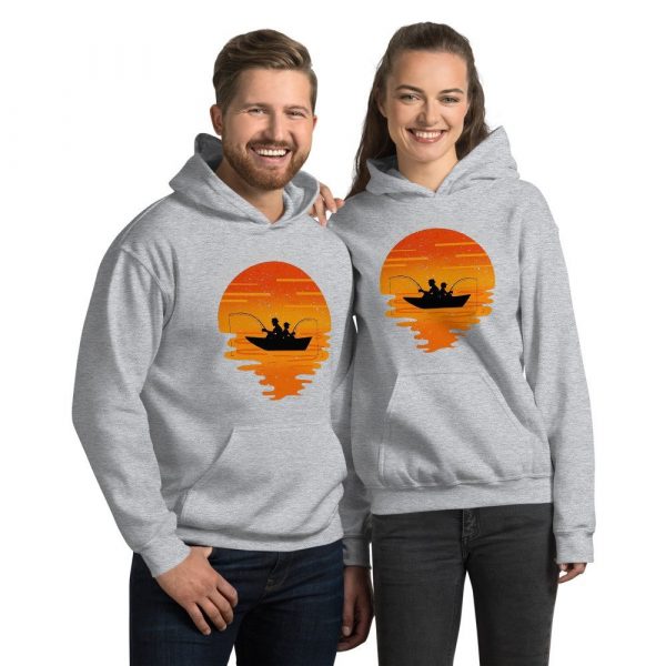Mens Retro Reel Cool Dad Fishing Daddy Vintage Fathers Day Gift  Unisex Hoodie